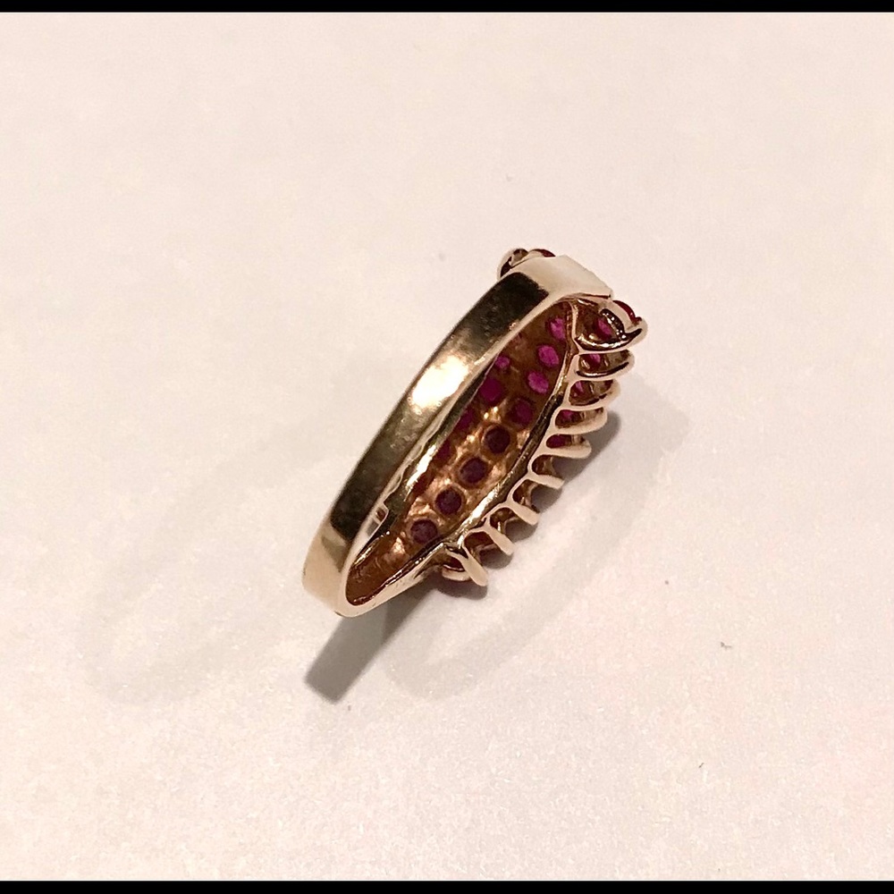 Ruby Pyramid Ring - image 4